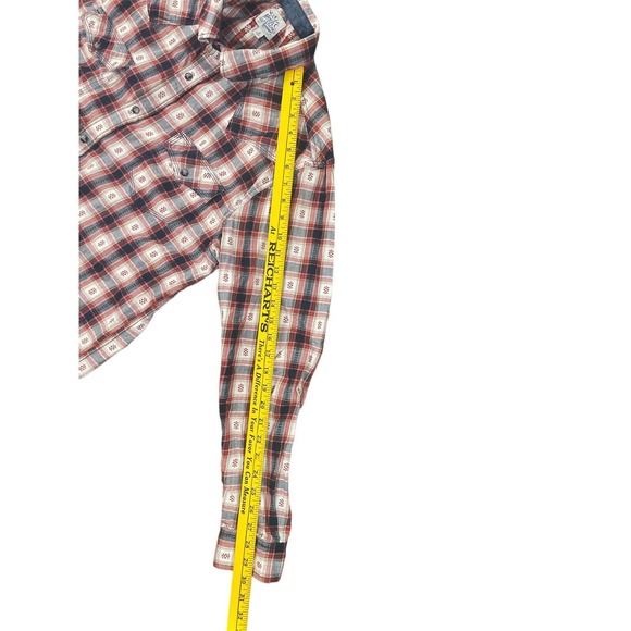 Moon Shine Men’s Large Red Pearl Snap‎ Long Sleeve Shirt - Picture 5 of 7